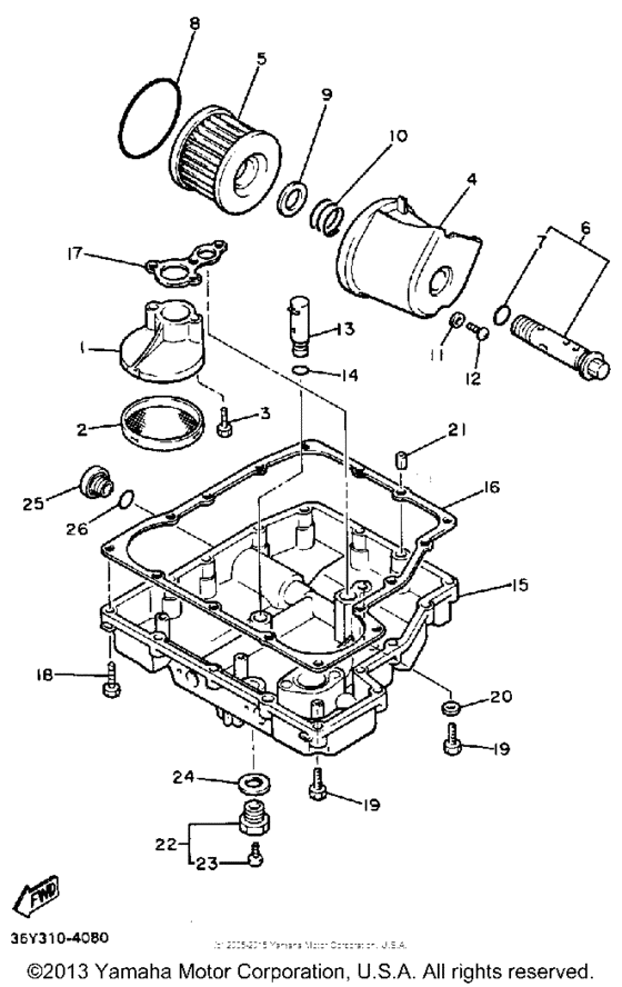 FJ1200TC Маслянный фильтр