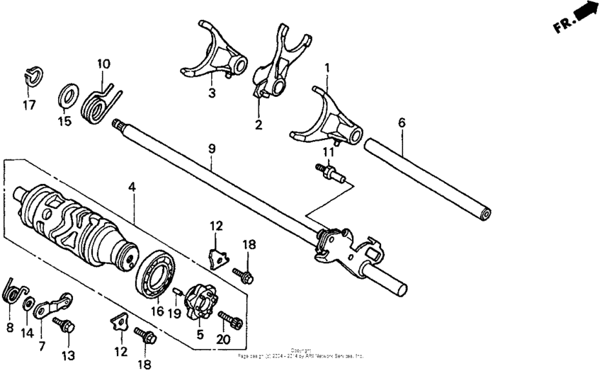 CBR900RR Вилка переключения передач