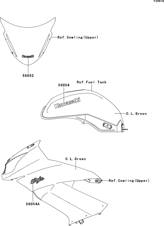 EX650 Decals(c.l.green)(caf)