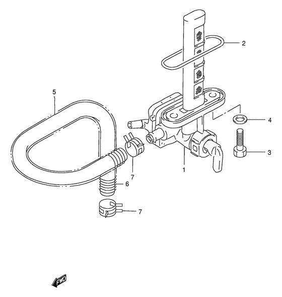 GSX400 Топливный кран
