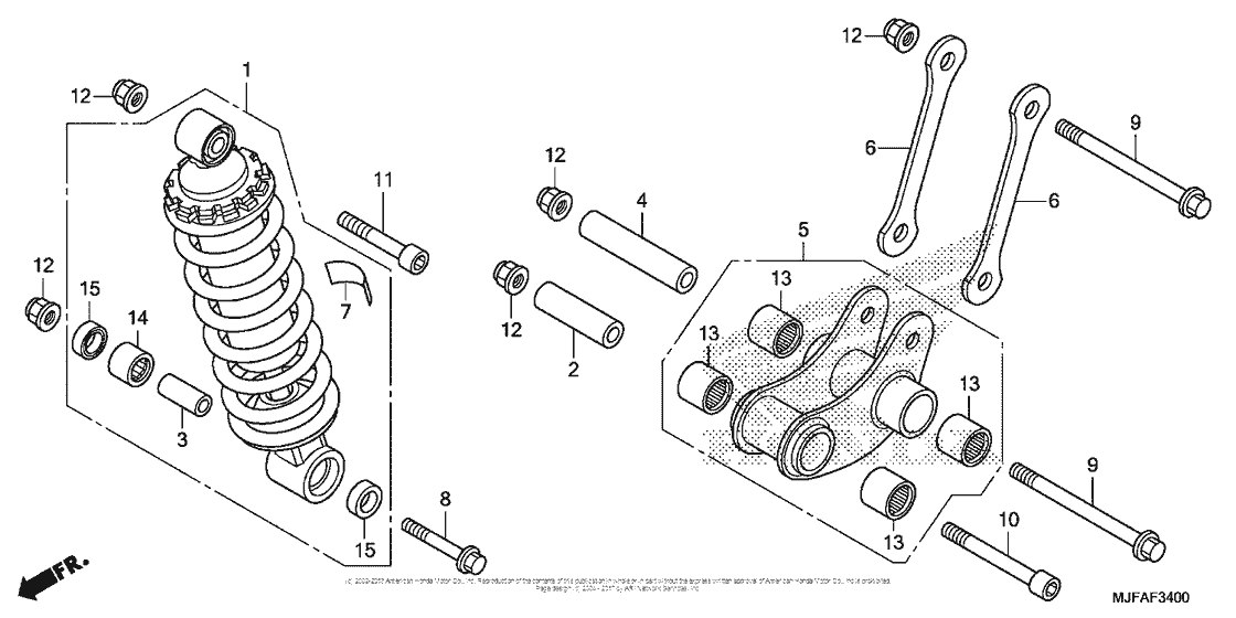 CTX700 Задние амортизаторы