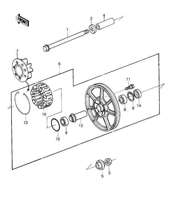 Rear wheel/hub