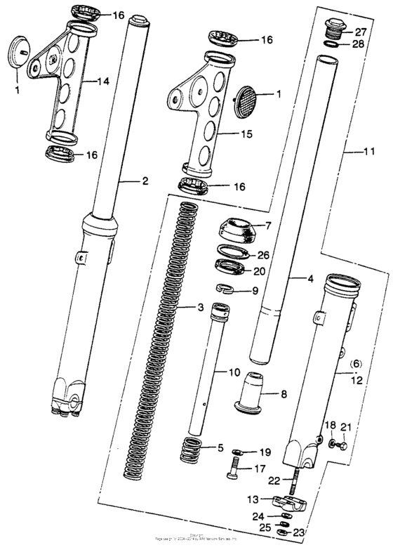 SL350 Передняя вилка 2