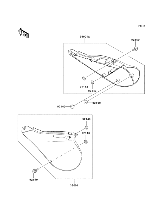 KX125 Боковые обтекатели