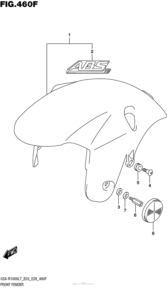 Front Fender (Gsx-R1000Al7 E28) (Ysf,yvz)