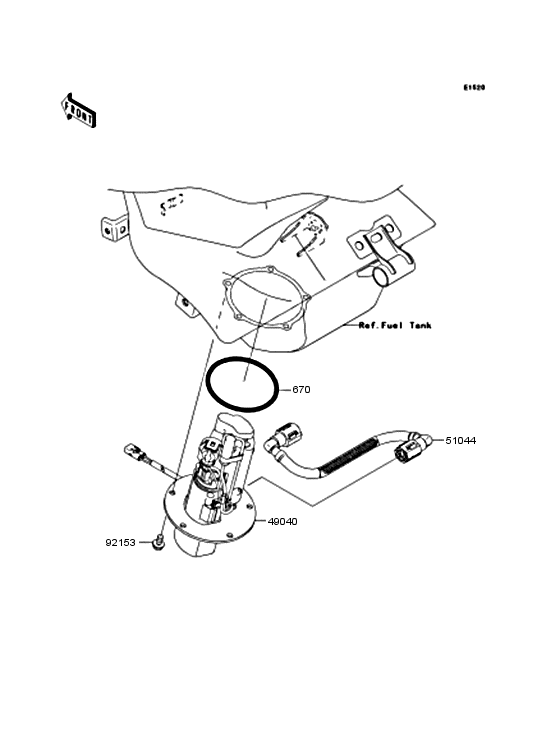 ZX600 Топливный насос
