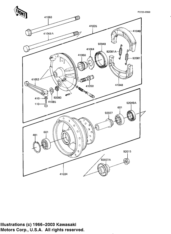 Front hub/brake