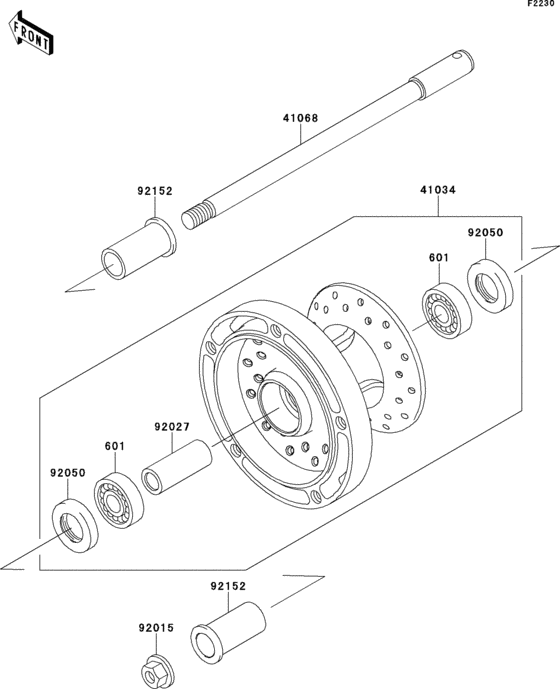 VN900 Переднее колесо