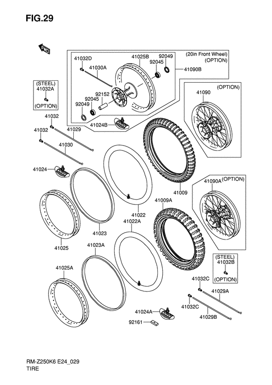 RM-Z250 Rear tire x