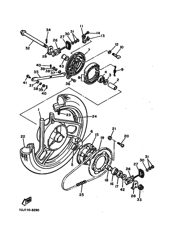 Rear wheel complete assy