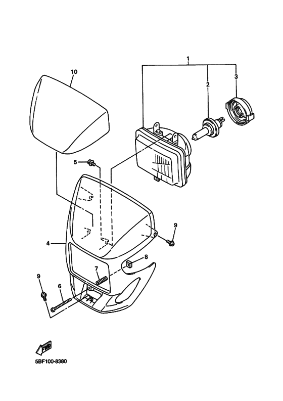 WR400F WR400FK Phare
