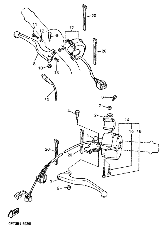 Handle switch. lever