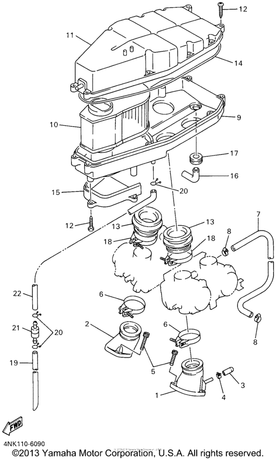 XVZ13LTLC Впускная система