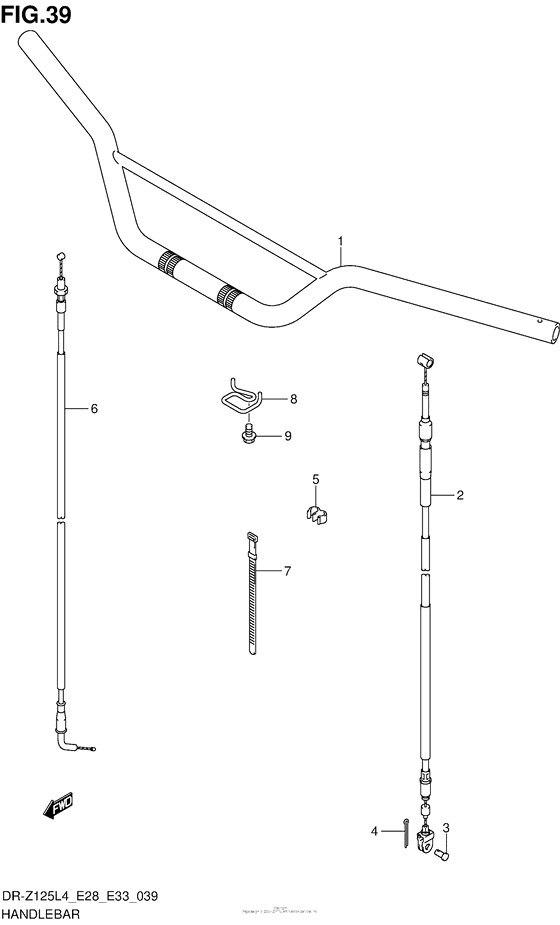  Handlebar (Dr-Z125Ll4 E28)