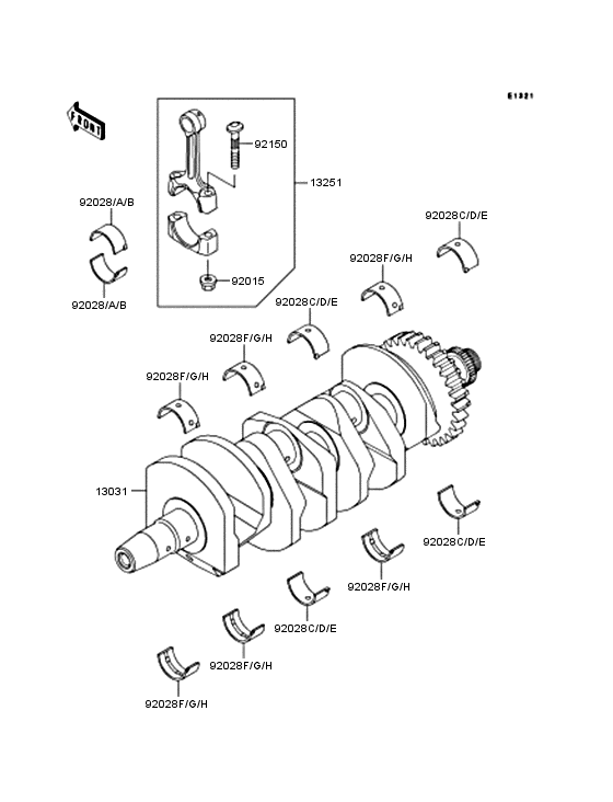 ZX600 Коленвал
