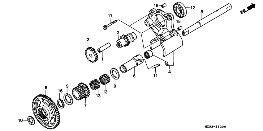 GL1500A Рычаг переключения передач