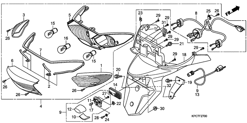 Taillight unit ass`y