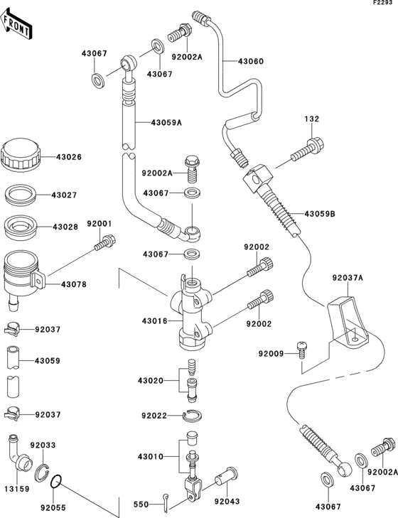 ZX1100 Задний торм цилиндр