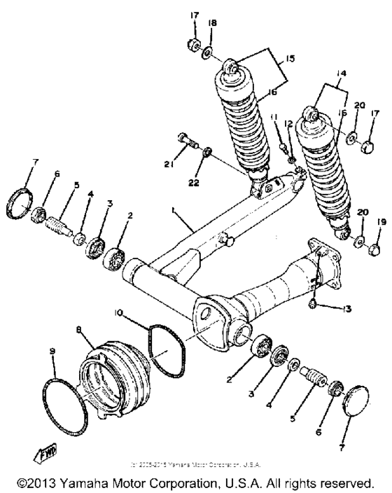 Rear arm-rear cushion