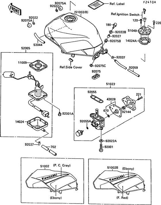 Fuel tank(zx750-f2/f2a)