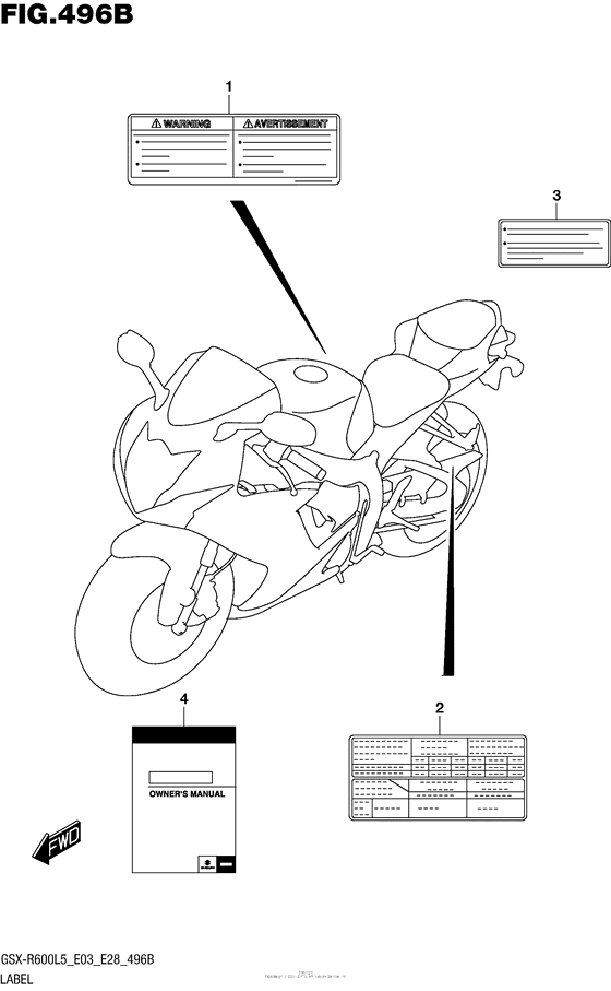 Label (Gsx-R600L5 E28)