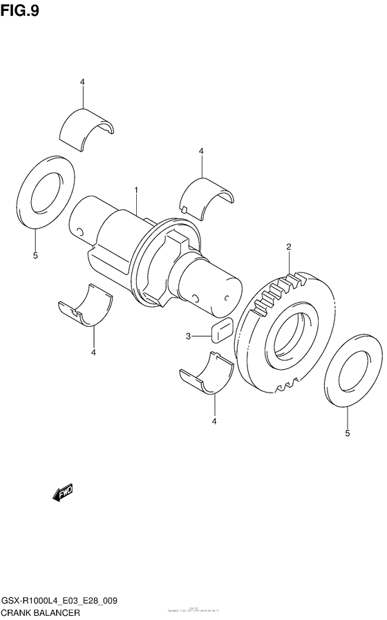 GSX-R1000 Балансир кривошипа