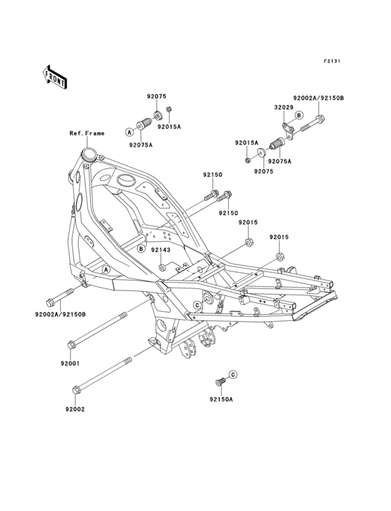 ZX500 Рама ,крепежные детали