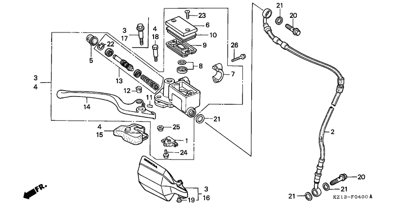 Fr. brake master cylinder