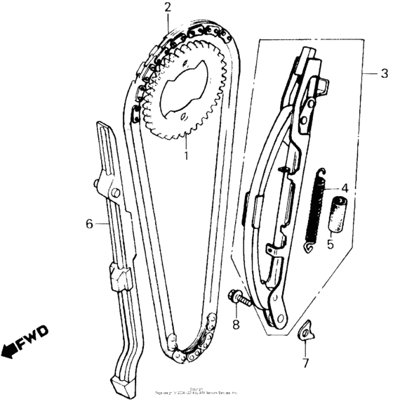 XL250R Цепь ГРМ