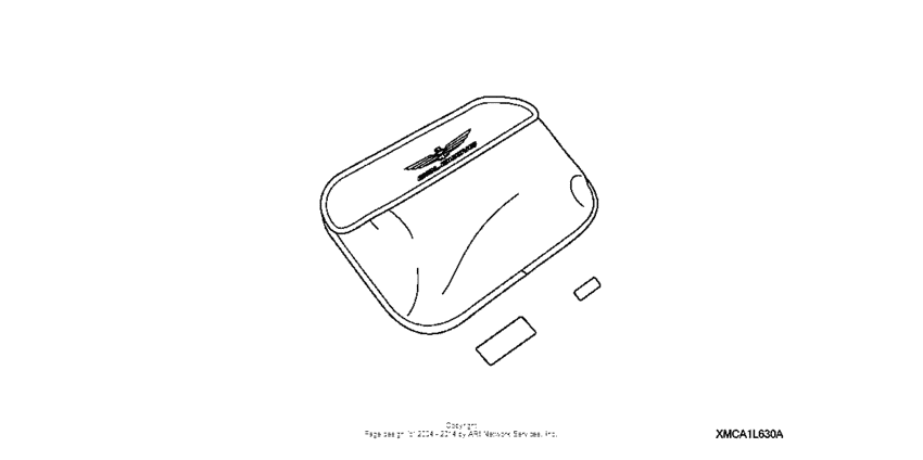 GL1800 (ABS) Saddlebag lid organizer (w / gl logo)