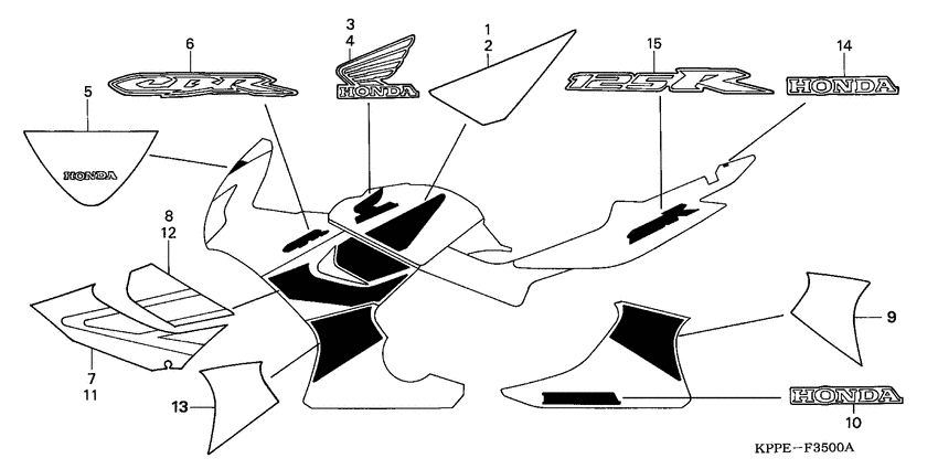 CBR125RW Mark / stripe
