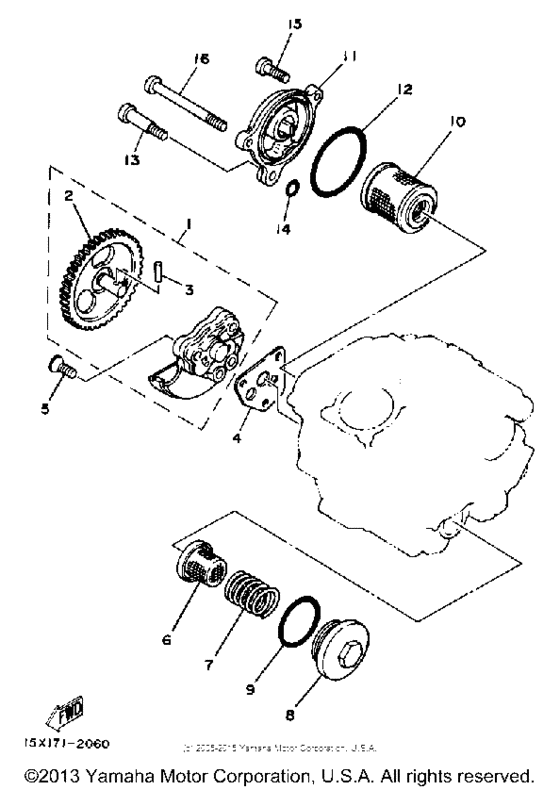 XT125KC Масляный насос