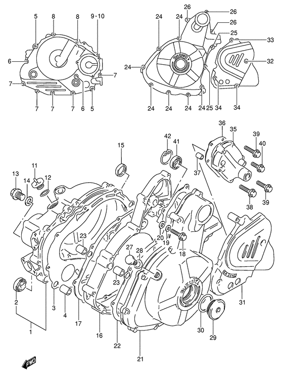Crankcase cover ass`y  (v
