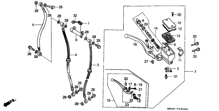 Fr. brake master cylinder