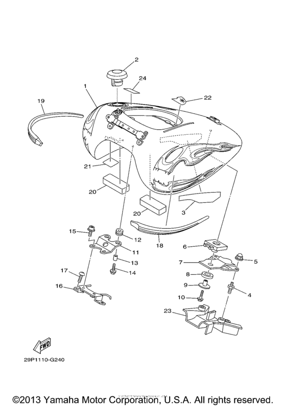 XV1900CU Топливный бак