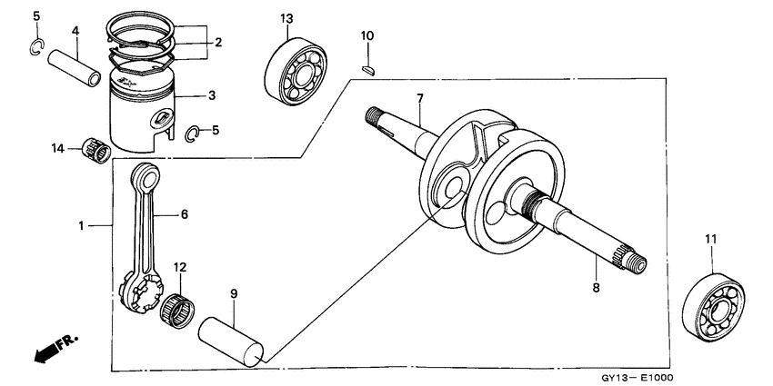 Crankshaft/piston