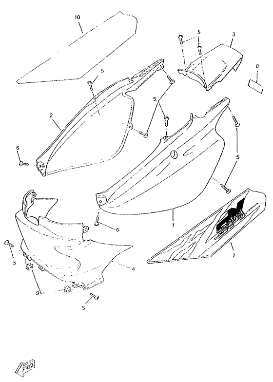 CW50RS Боковые обтекатели