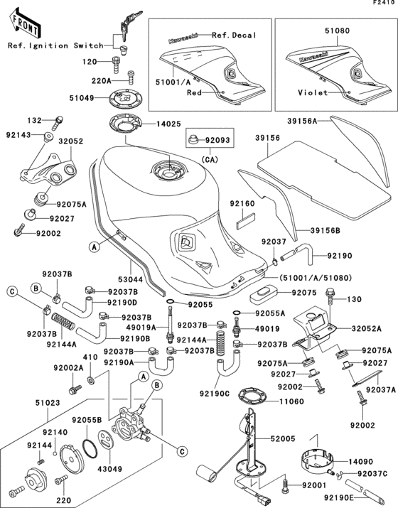 Fuel tank(1/2)(zx1100-d1)