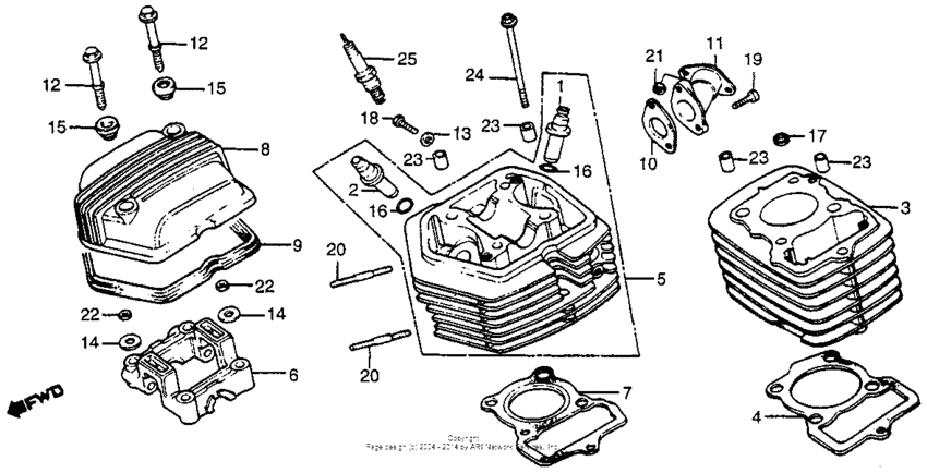 Cylinder head + cylinder