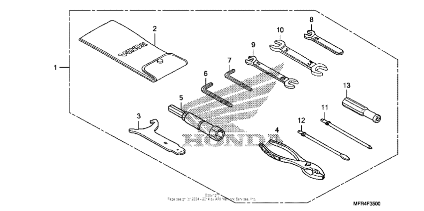 VT1300CX (ABS) Инструмент