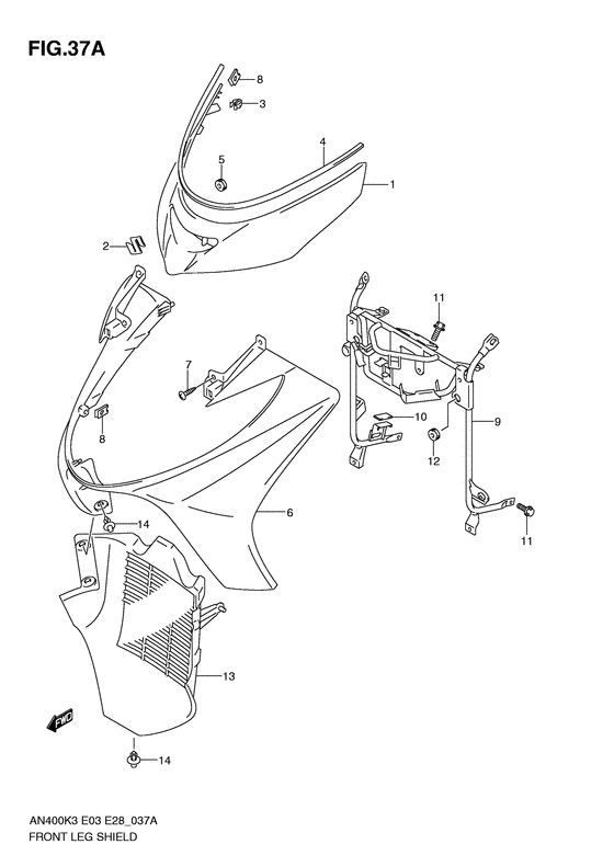 Front leg shield