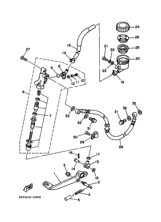 Rr master cylinder assy