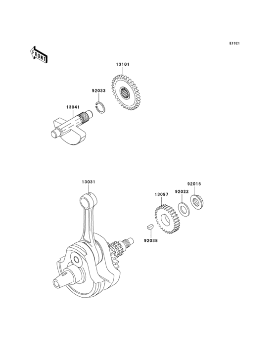 KLX300R Коленвал