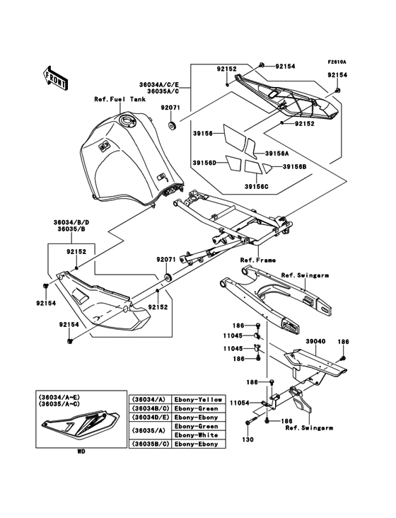 KL650 Боковые обтекатели
