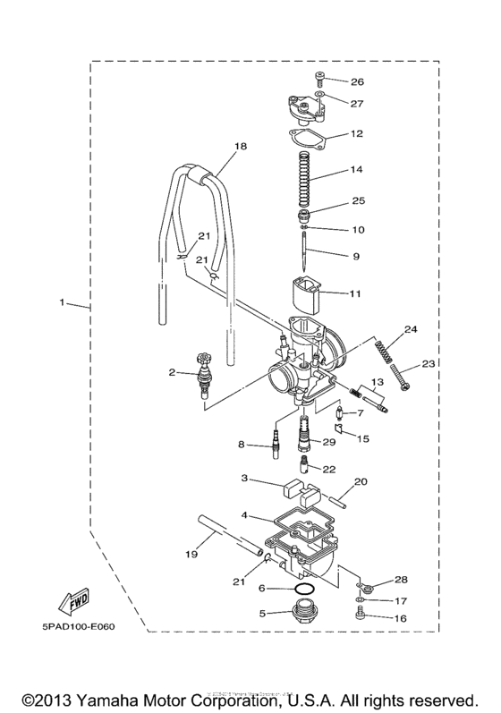 YZ85V Карбюратор