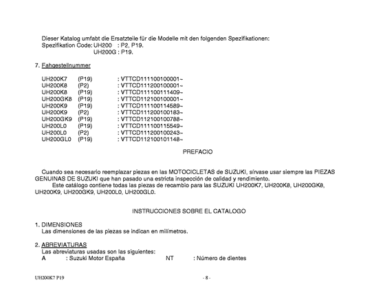 UH200 Catalog preface
