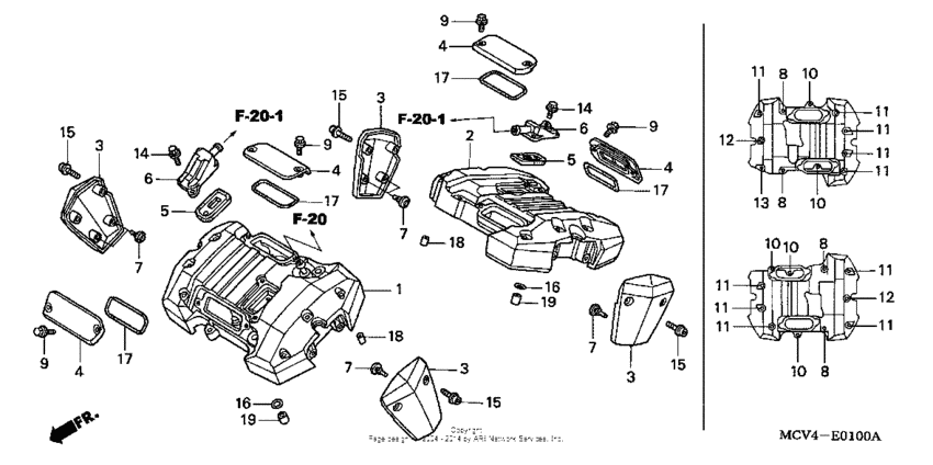 VTX1800R2 Крышка головки цилиндров