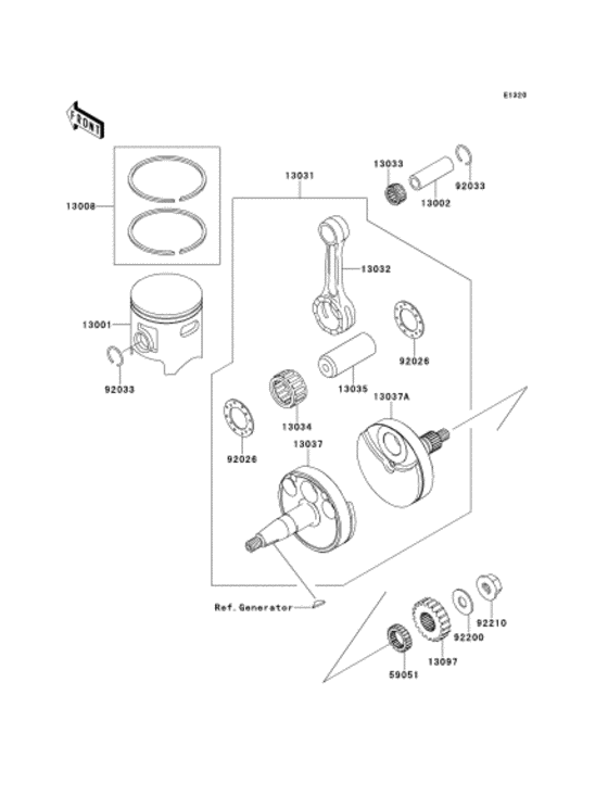Crankshaft/piston