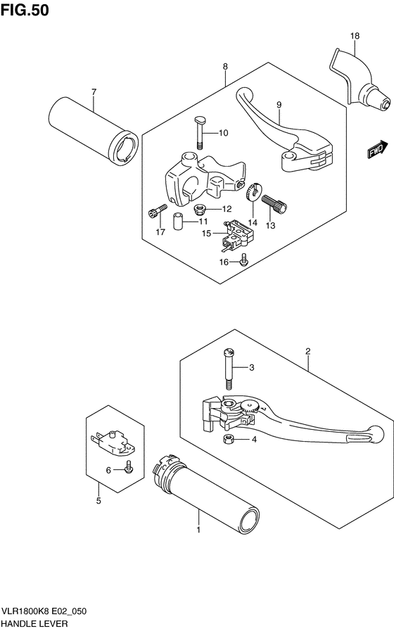 VLR1800 Рулевой рычаг