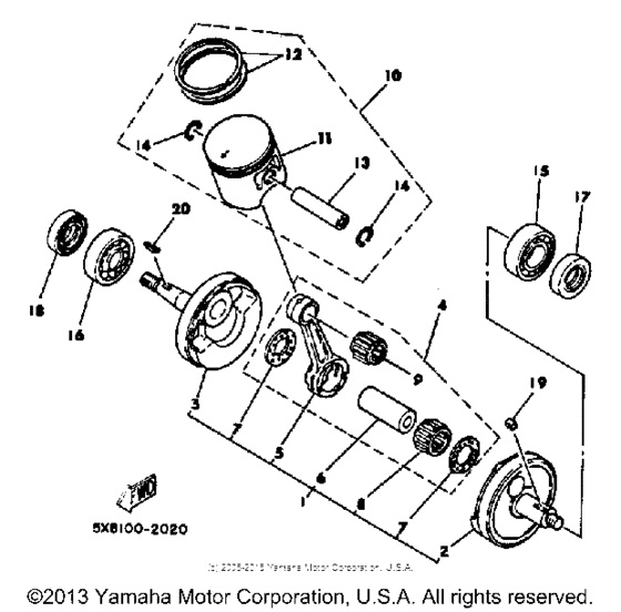 Crankshaft-piston